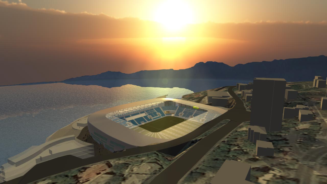 Simulacija budućeg stadiona na Kantridi