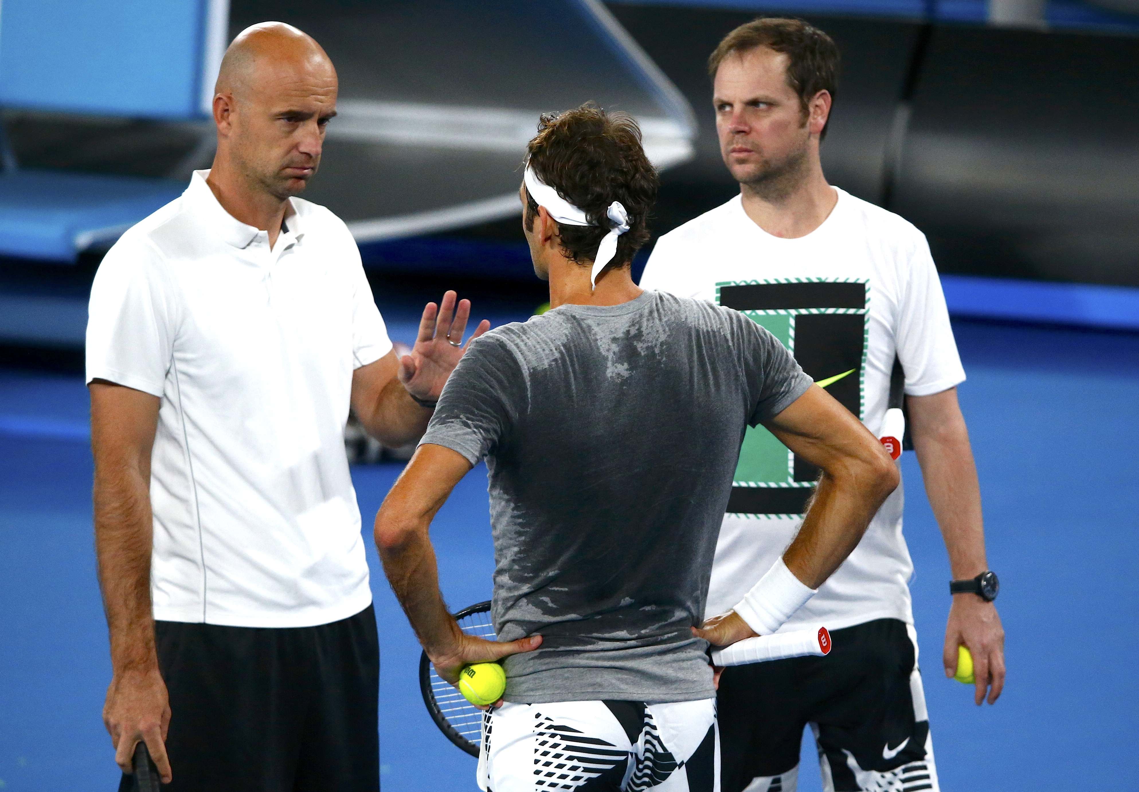 Ivan Ljubičić, Roger Federer i Severin Luthi / Foto REUTERS