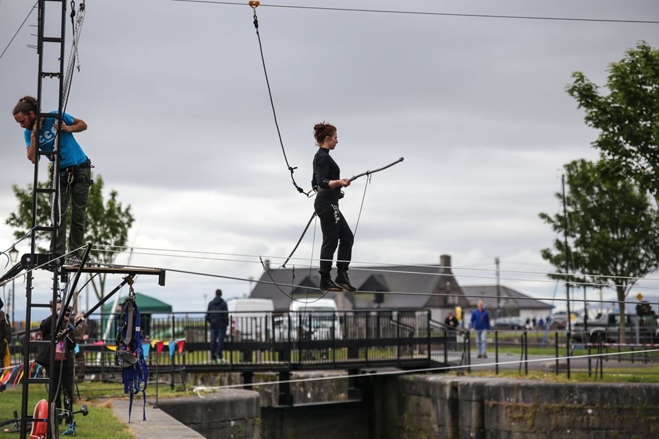 Hod na užetu preko rijeke Corrib / Galway 2020