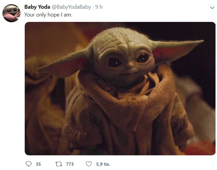 FOTO/Baby Yoda Twitter