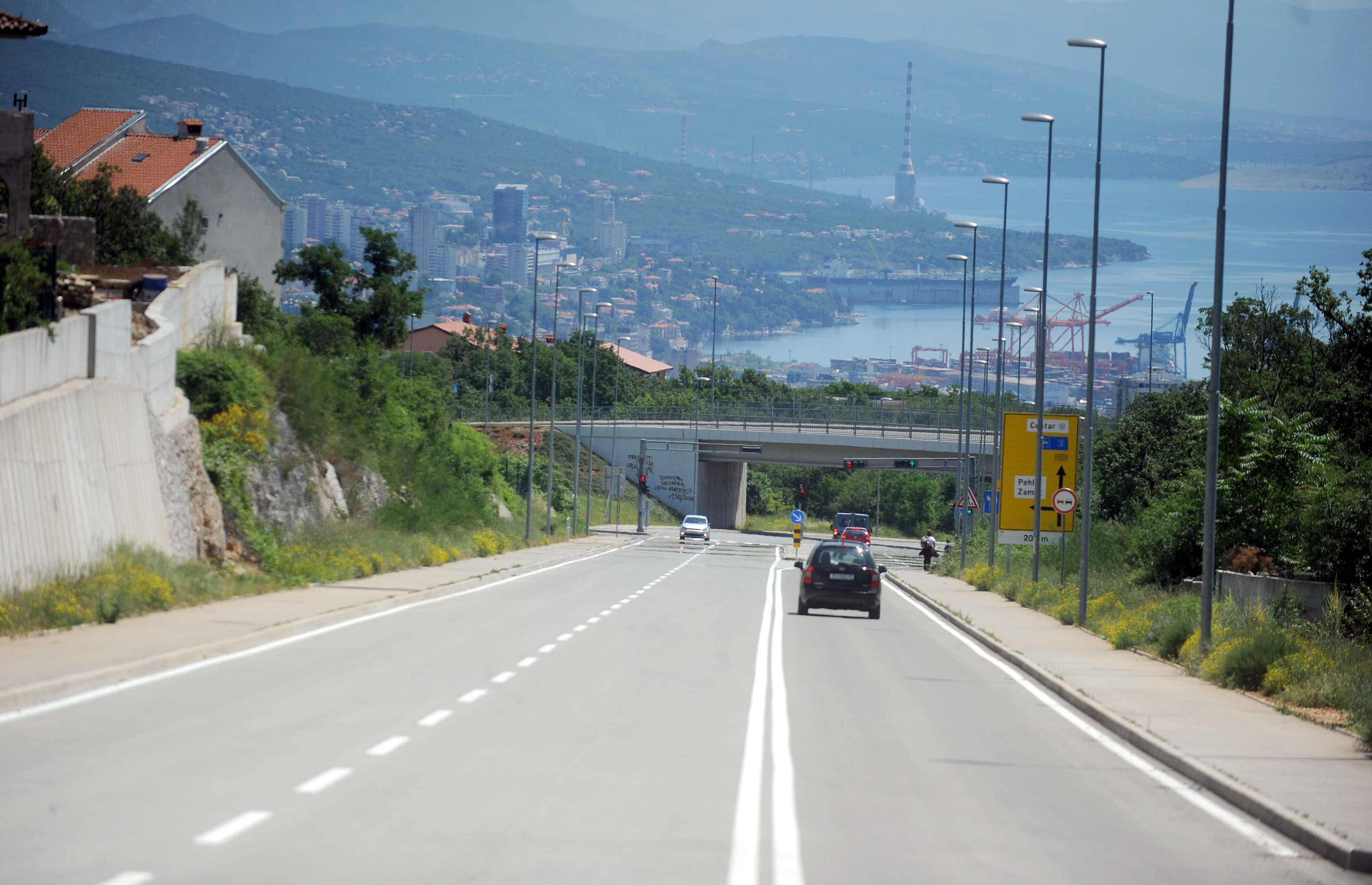 Novi pogled na Rijeku s dionice ceste Rujevica - Marišćina
