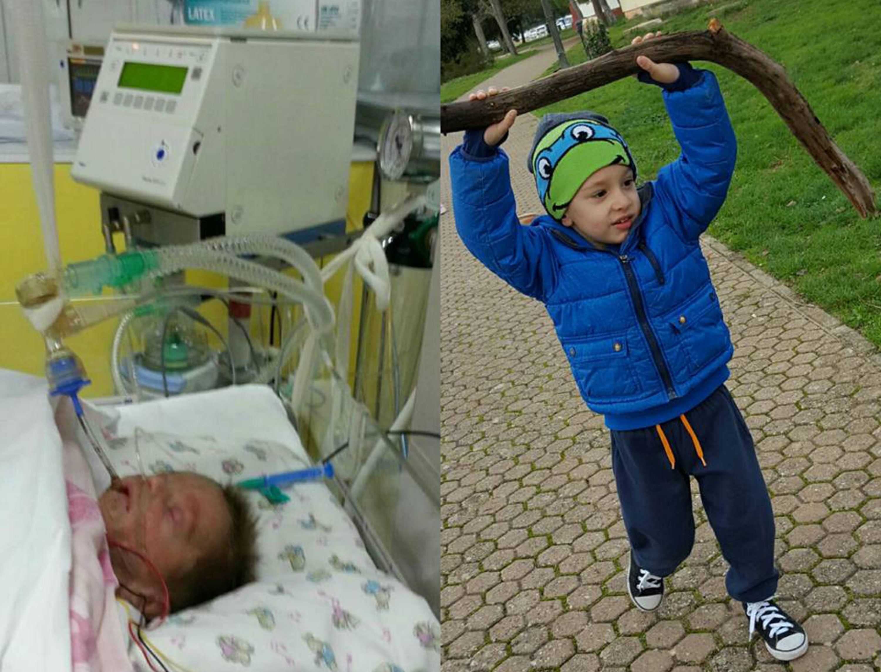 Deni, sin Damire Omić-Spiroski, netom nakon poroda i danas