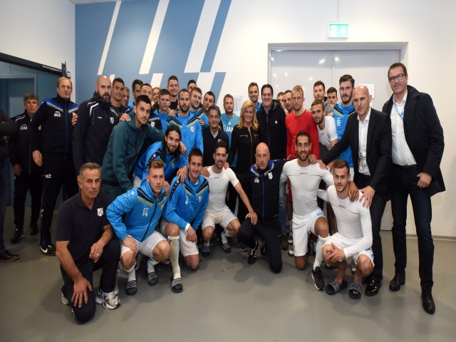 Kolinda Grabar-Kitarović s igračima Rijeke