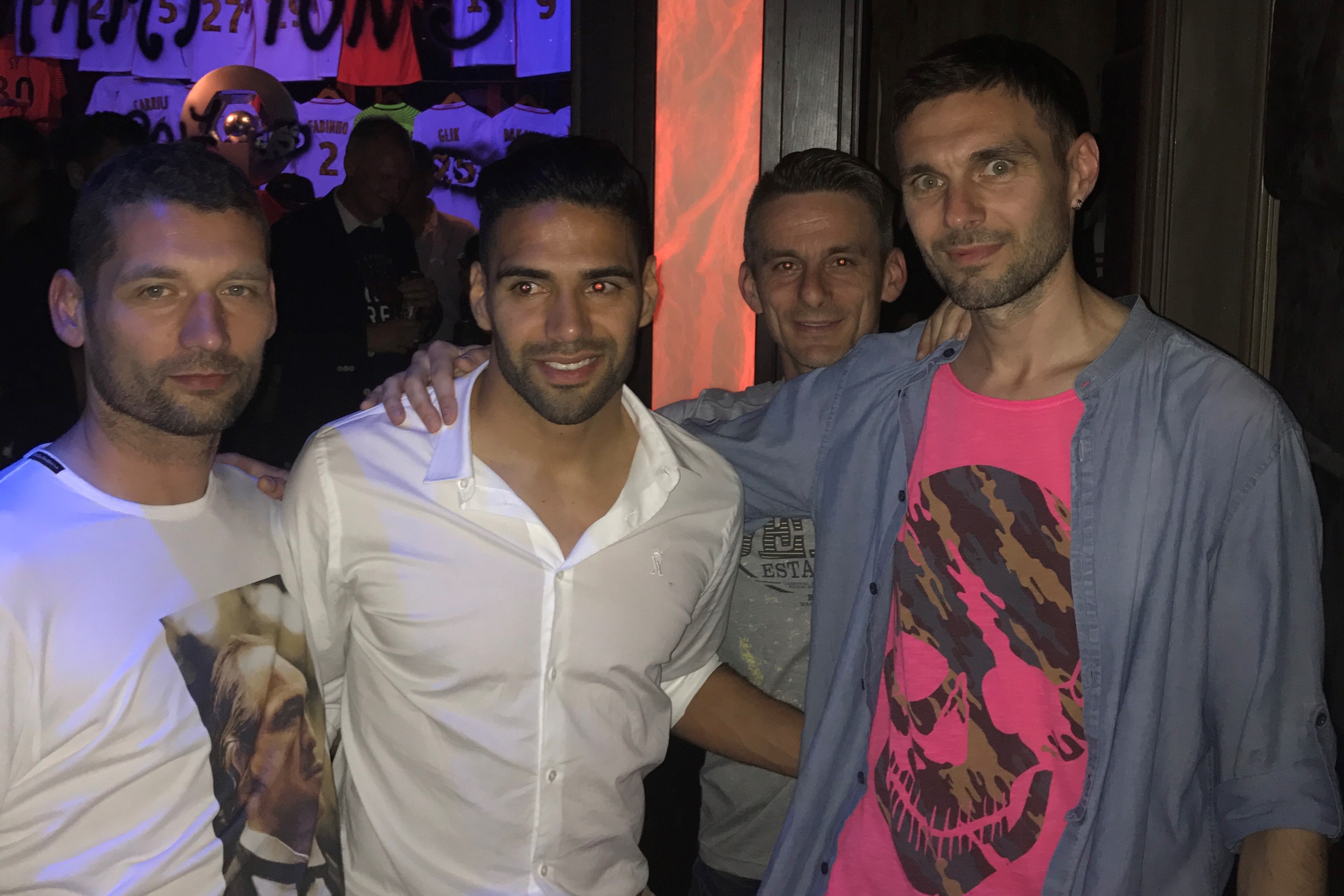 Radamel Falcao s Reneom Komarom, Radetom Ćosićem i Markom Cvijanovićem