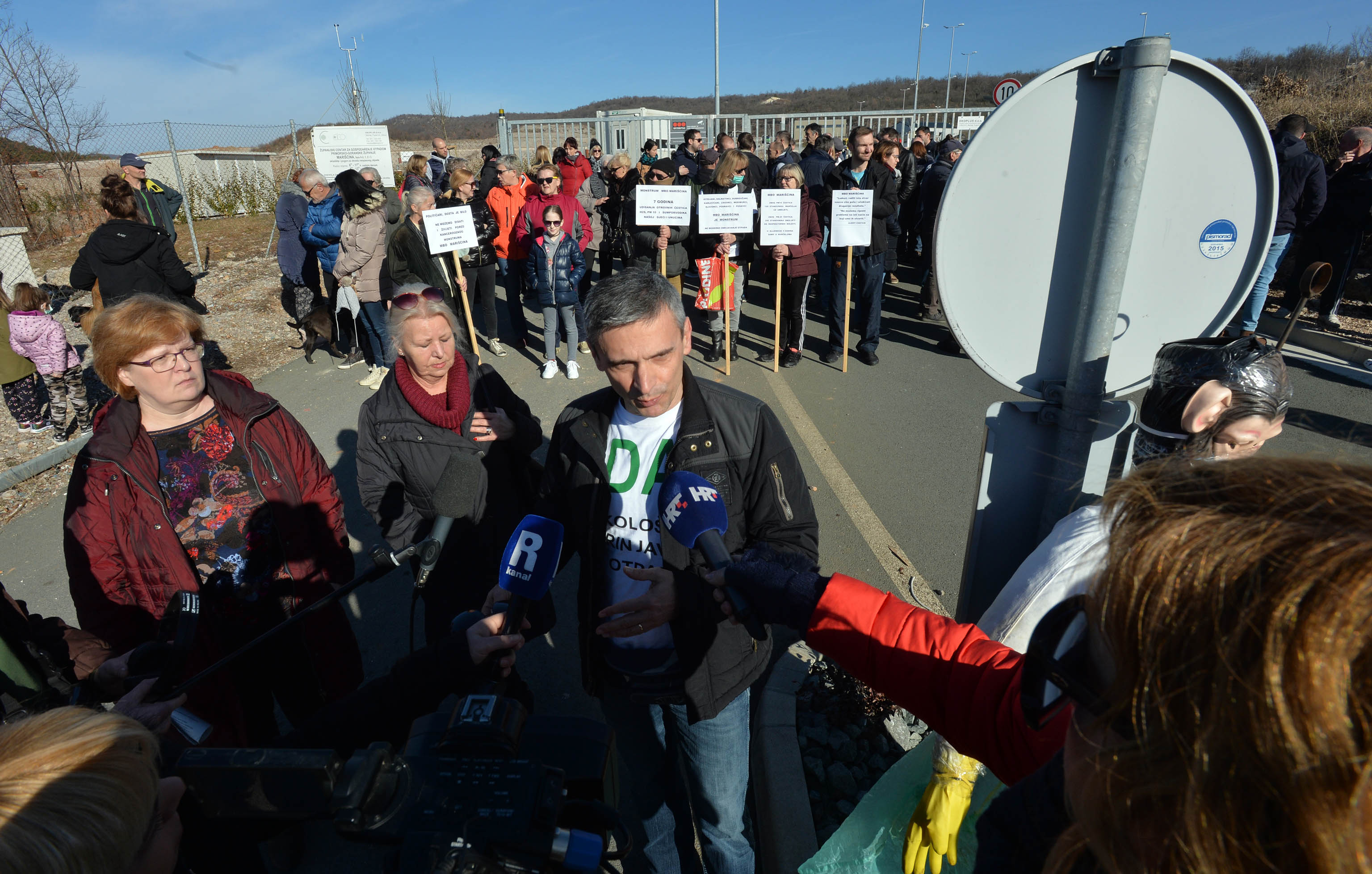 Prosvjed u Marčeljima, Marišćina, snimio Damir ŠKOMRLJ