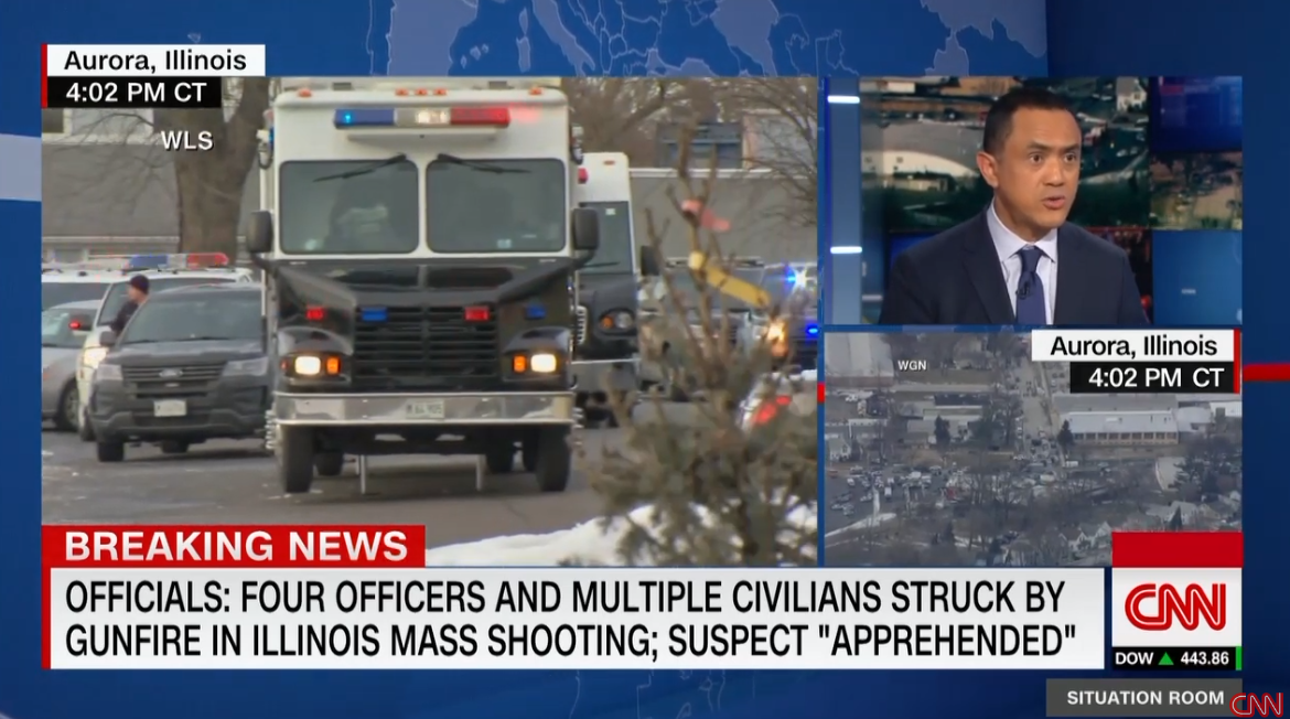 Aurora, Illinois, pucnjava, Screenshot CNN