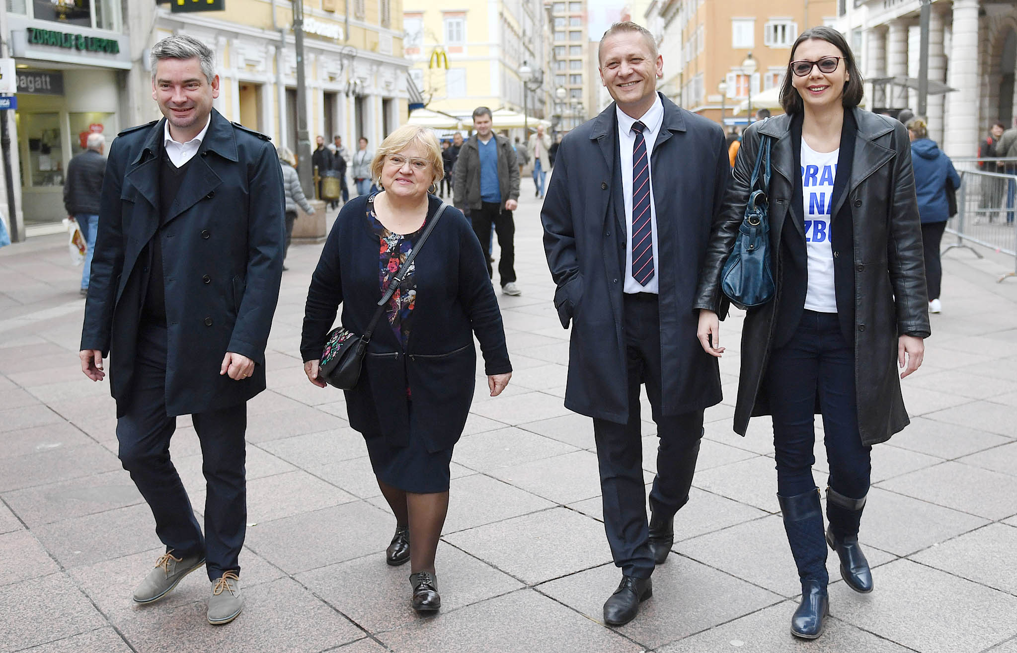 Amsterdamska koalicija, Boris Miletić, Anka Mrak Taritaš, Krešo Beljak i Tea Mičić, snimio Ivica TOMIĆ