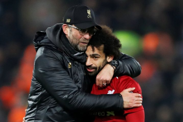 Jurgen Klopp i Mohammed Salah/Foto REUTERS