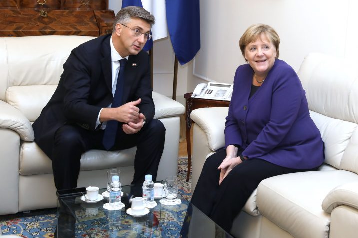 Andrej Plenković i Angela Merkel / Foto: Patrik Macek/PIXSELL