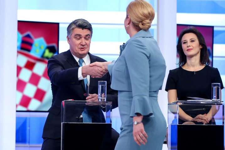 Analitičari smatraju da u nadmetanju Kolinde Grabar-Kitarović i Zorana Milanovića SDP-ov kandidat ima bolje izglede / Foto I. KRALJ/PIXSELL