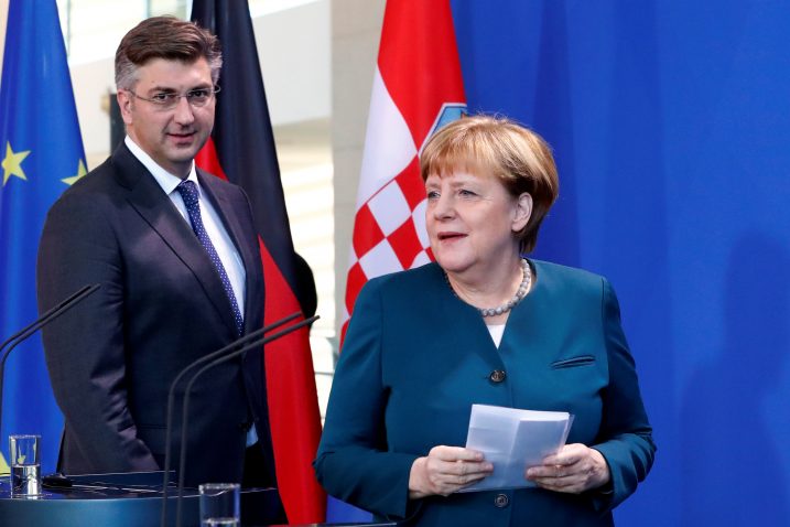 Andrej Plenković posljednji put je u Berlinu u službenom posjetu kancelarki Angeli Merkel boravio krajem 2016 / Reuters