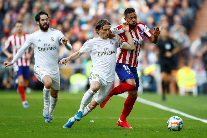 Luka Modrić i Renan Lodi/Foto REUTERS