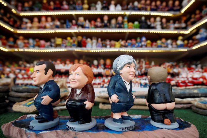 Emmanuel Macron, Angela Merkel, Theresa May i Vladimir Putin / REUTERS