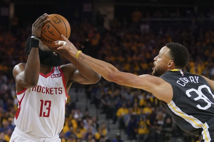 James Harden (Houston) i Stephen Curry (Golden State)/Foto REUTERS