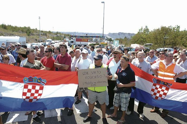 Blokada Krčkog mosta iz 2012. godine / snimio Marko Gracin