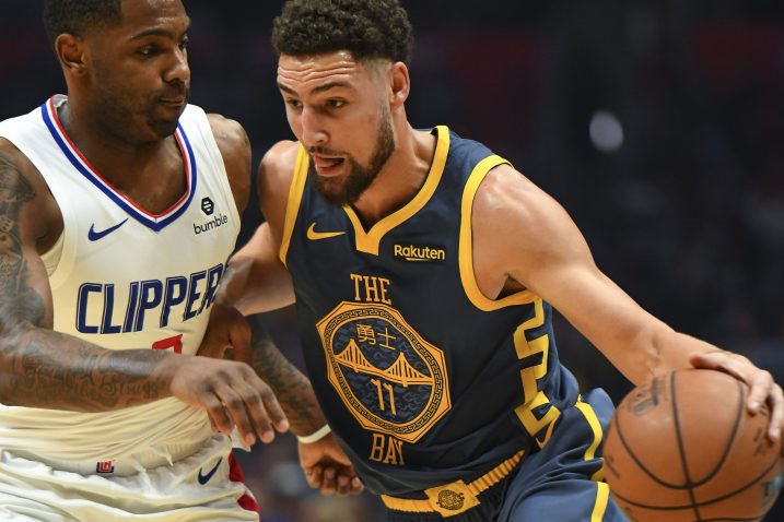 Klay Thompson (Golden State Wariorrs) i Sindarius Thornwell (LA Clippers)/Foto REUTERS