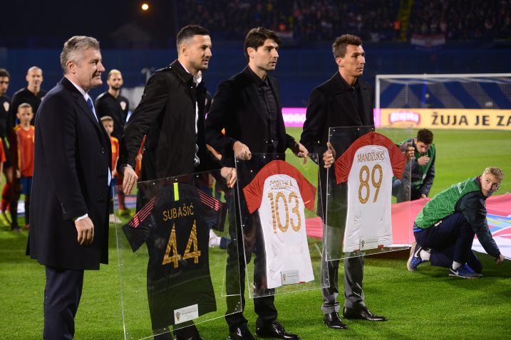 Davor Šuker, Danijel Subašić, Vedran Ćorluka i Mario Mandžukić/M, PRPIĆ/PIXSELL