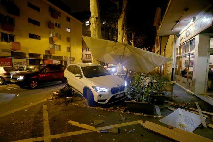 Bizarna nesreća dogodila se u Zagrebu kad se vozač BMW-a zaletio u terasu / Photo Dalibor Urukalovic Pixsell