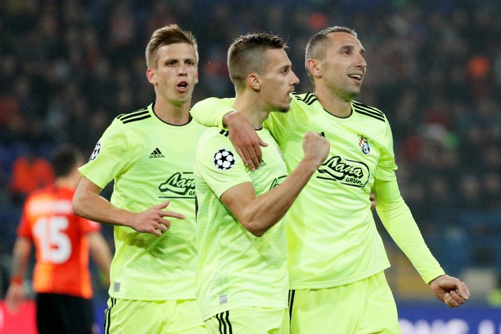 Dani Olmo, Mislav Oršić i Marin Leovac/Foto REUTERS