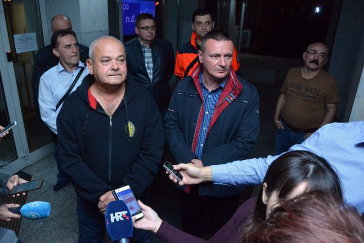 Slavonskobrodski gradonačelnik Mirko Duspara i župan brodsko-posavski Danijel Marušić / Foto Ivica Galovic/PIXSELL