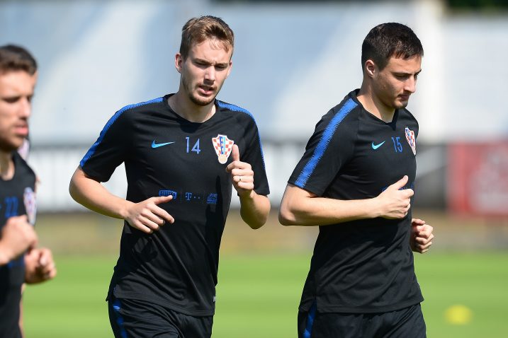FIlip Bradarić i Matej Mitrović iz sretnijih reprezentativnih dana/Foto Pixsell