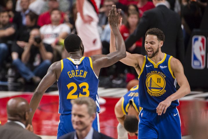 Klay Thompson i Draymond Green (Golden State)/Foto REUTERS