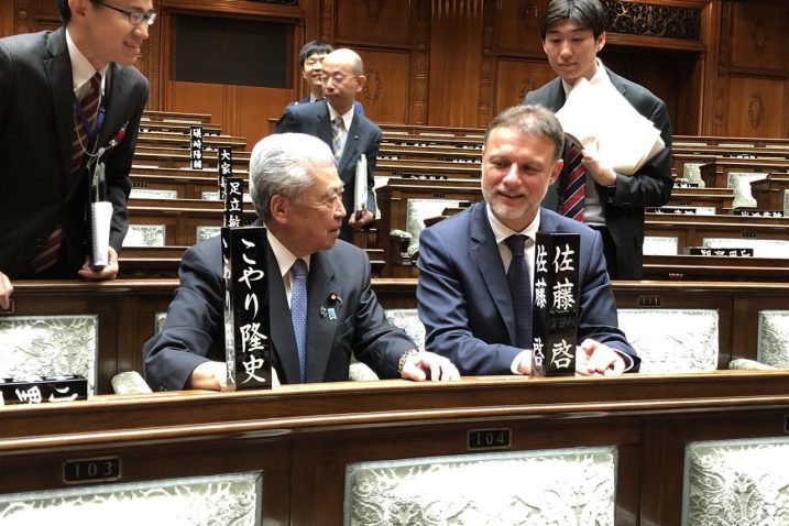 Gordan Jandroković razgovarao je s predsjednikom Gornjeg doma japanskog parlamenta Chuichijem Dateom / Foto: sabor.hr