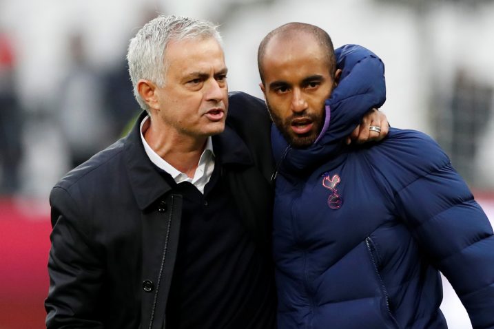 Jose Mourinho i Lucas Moura/Foto REUTERS