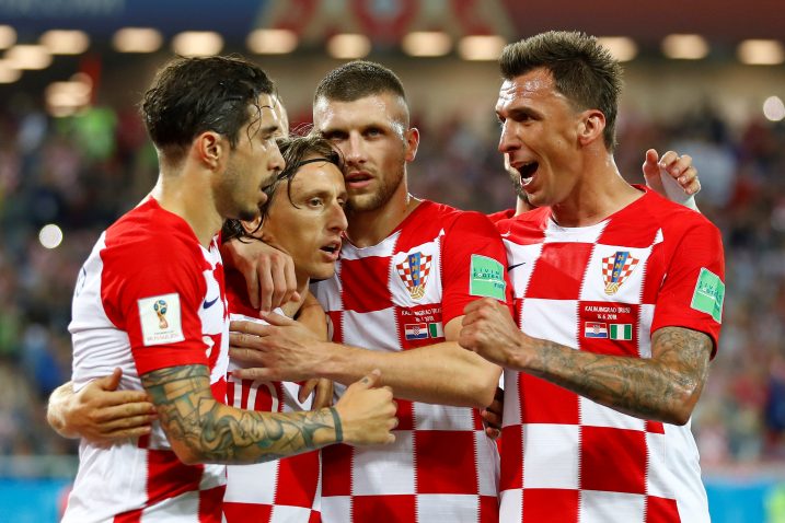 Šime Vrsaljko, Luka Modrić, Ante Rebić i Mario Mandžukić/Foto REUTERS