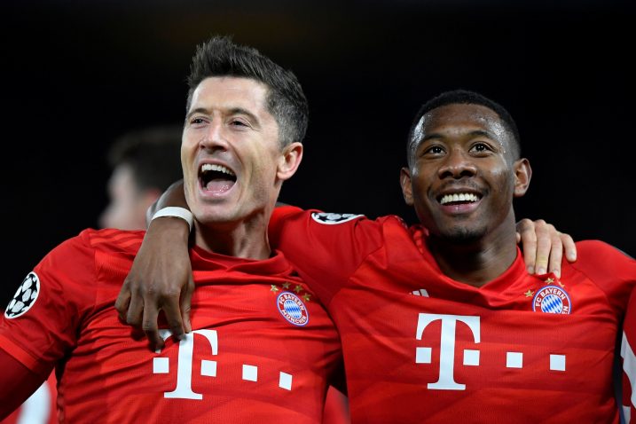 Robert Lewandowski i David Alaba (Bayern)/Foto REUTERS