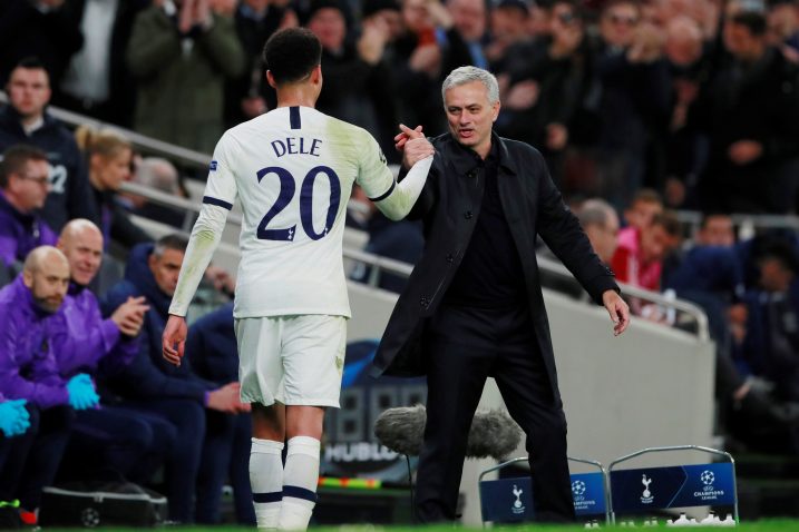 Dele Alli i Jose Mourinho/Foto REUTERS