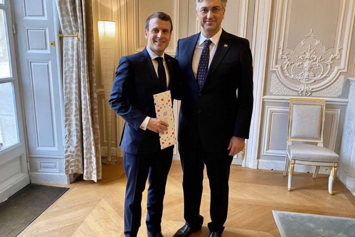 Emmanuel Macron i Andrej Plenković