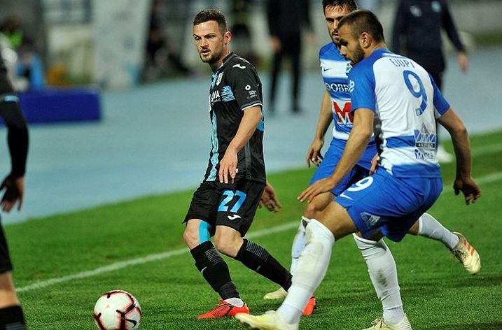 Ivan Tomečak tijekom osječkog sudara/www.nk-rijeka.hr