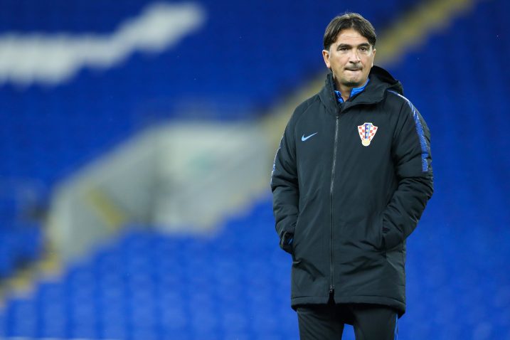 Zlatko Dalić na posljednjem treningu u Cardiffu/Foto PIXSELL