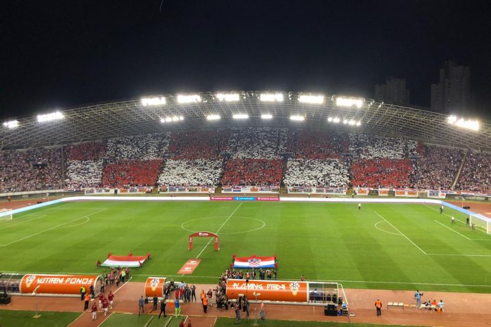 Koreografija na početku utakmice