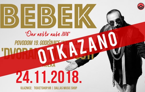 Ništa od koncerta Željka Bebeka
