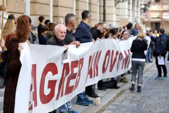 HDZ i Bandić na meti prosvjednika / Foto: Patrik Macek/PIXSELL