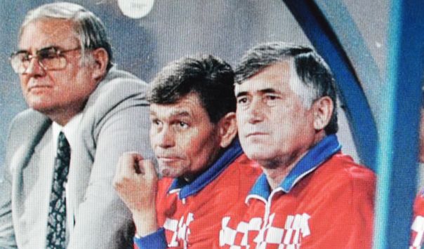 Dražan Jerković, Zdenko Kobešćak i Vladimir Lukarić na prvoj utakmici u Maksimiru