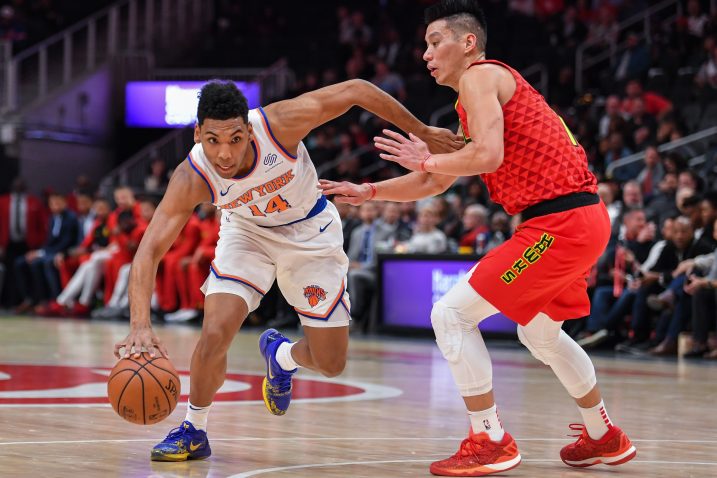 Allonzo Treier (NY Knicks) i Jeremy Lin (Atlanta Hawks)/Foto REUTERS