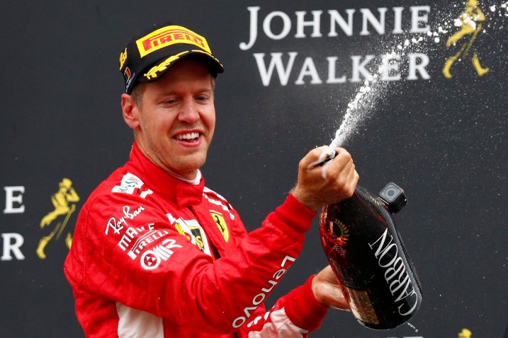 Sebastian Vettel slavi / Reuters