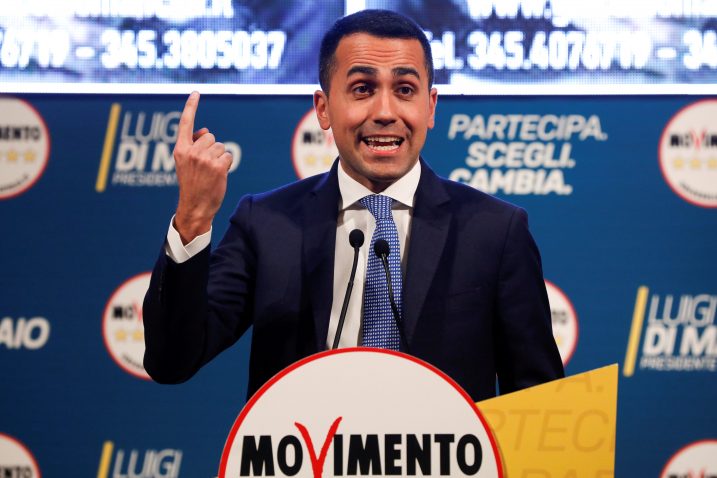 Čelnik Pokreta pet zvijezda (M5S) i potpredsjednik talijanske vlade Luigi Di Maio / Foto Reuters