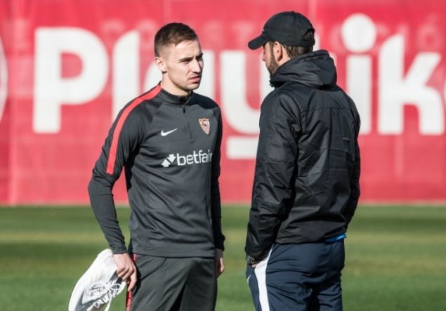 Marko Rog i Pablo Machin, trener Seville