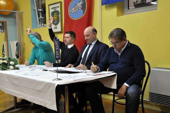Anton Gršković, Denis Šikljan, Vlado Kirinčić i Željko Dminić tijekom Skupštine
