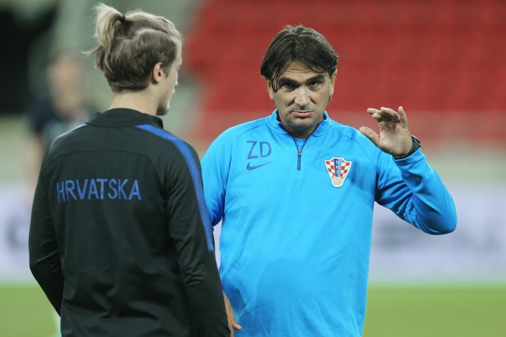 Zlatko Dalić tijekom posljednjeg treninga uoči Slovačke/Foto PIXSELL