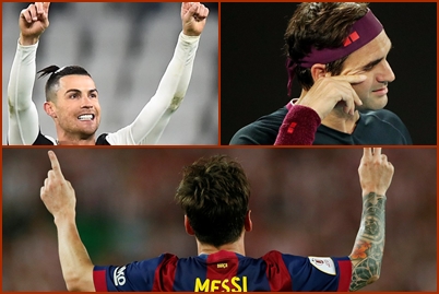 Cristiano Ronaldo, Roger Federer i Leo Messi