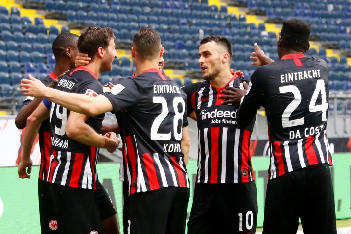 Slavlje igrača Eintrachta/Foto REUTERS