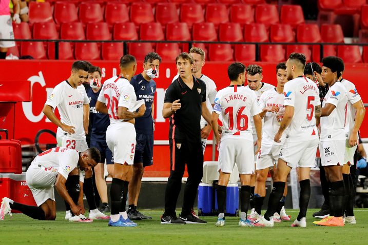 Igrači Seville s trenerom Lopateguijem/Foto REUTERS