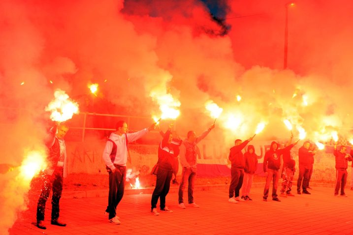 Armada Halubje proslavila 30 godina postojanja velikom bakljadom na parkiralištu Milihovo / Foto Marko GRACIN