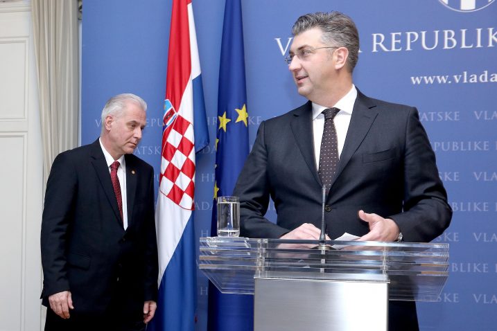 Dinko Cvitan i Andrej Plenković, Foto: Patrik Macek/PIXSELL