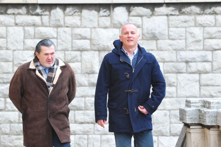 Anto Violić (desno) dolazi na sud u društvu svjedoka, crnogorskog poduzetnika Velibora Zolaka / Foto Marin ANIČIĆ